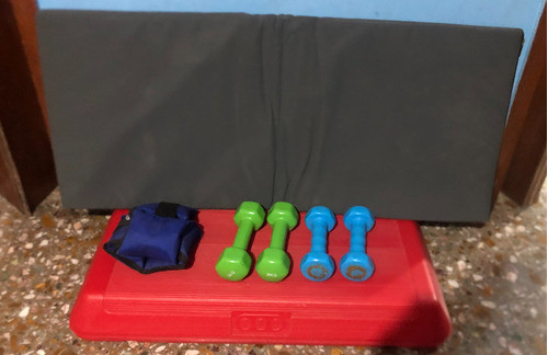Set Gym En Casa Step Mancuernas Y Colchonetas 0