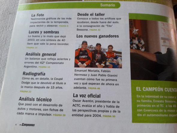 Revista Campeones Edicion Extraordinaria Nº 1 Diciembre 2003 1