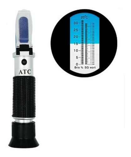 Refratômetro Brix E Sg Fruta Caldo Café Sucos Cerveja Óleo 1