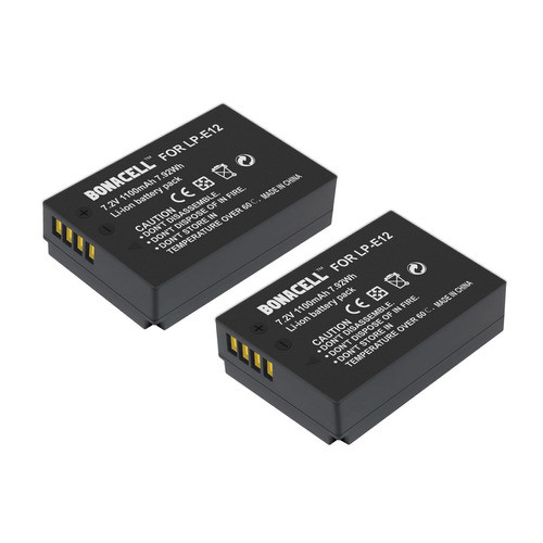 Bonacell 2 Pack Lp-e12 Pilas Para La Cámara De Canon Eos M10 0