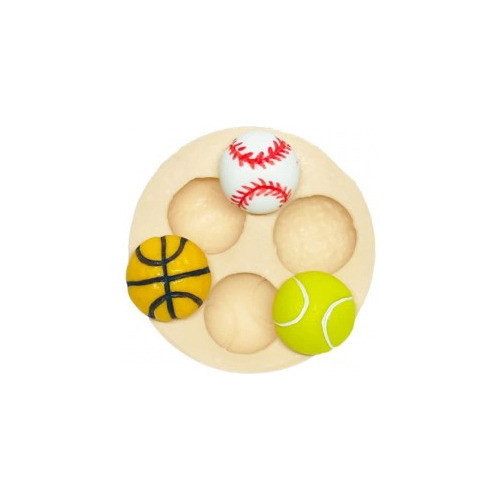 Molde De Silicone Bolas De Basquete Baseboll E Tenis 0