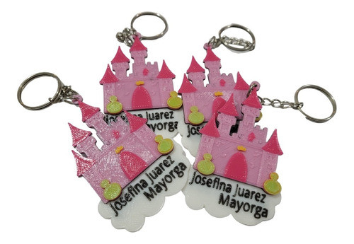 Llaveros Castillo Princesa - Personalizados (40 Unidades) 0