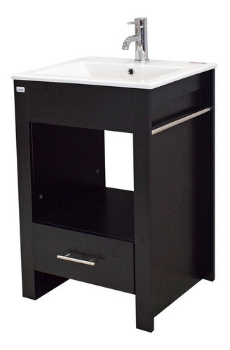 Mueble Baño Bacha Deco Vanity Blanco Negro Cerámicas Castro 0