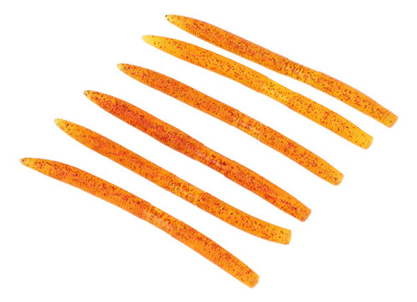 Yellow Noodle Soft Lure, 6 Unidades/conjunto Worm Fishing Ba 0
