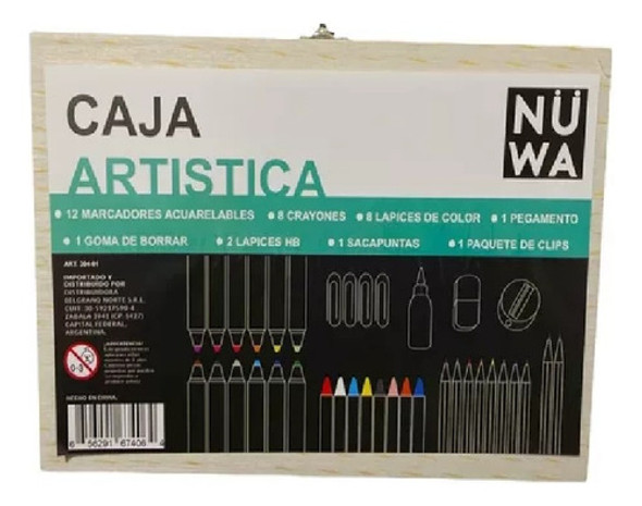 Caja Artistica Nuwa 34 Articulos Marcadores Crayones Lapices 1 Caja Artistica Nuwa 34 Articulos Marcadores Crayones Lapices 1
