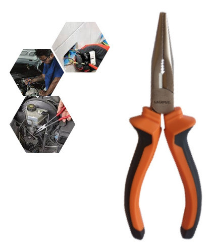 Pinza Punta Recta 6 Pulgadas Lacatus Cromo Vanadio 0