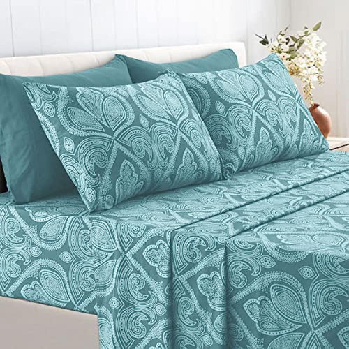 ~ Suave? Lux Decor Collection Sábanas - 6 Pc King Size Sában 0