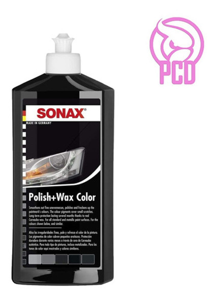 Sonax Polish & Wax Negro 500ml - Pule Y Encera - Cera Pcd 0