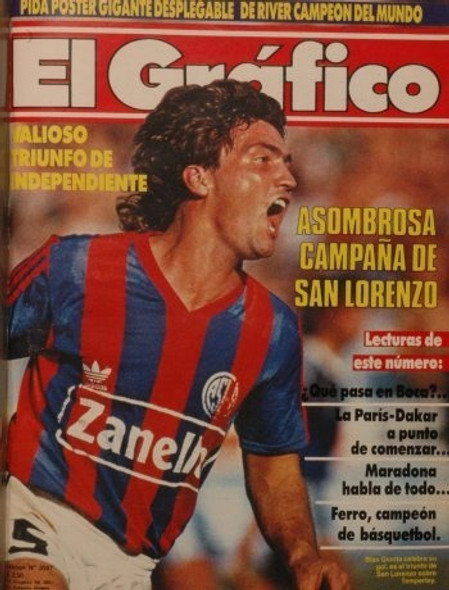 El Grafico 3507 Poster River Plate Campeon Mundo 1986 0