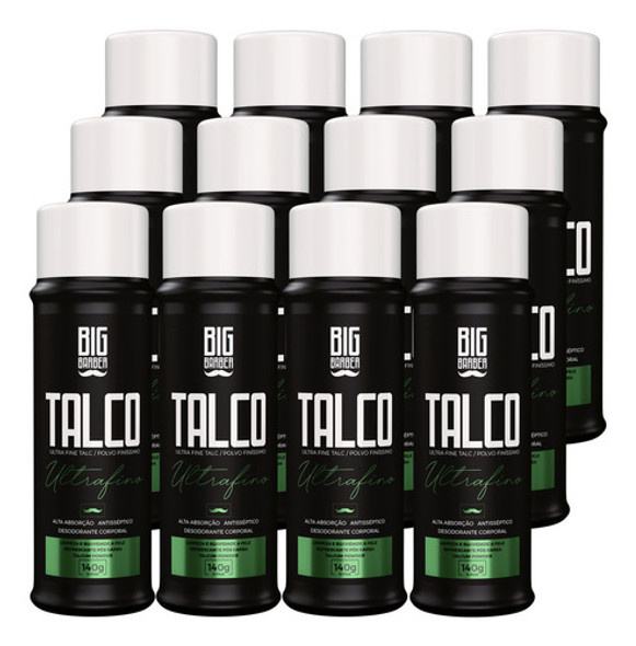 Talco Pó Ultrafino Big Barber 140g Multiuso Atacado 12 Unida 0