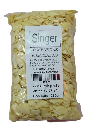 Almendras Fileteadas 250g 0