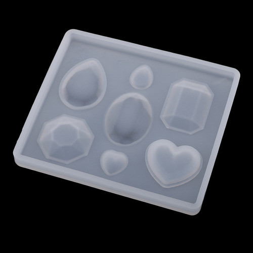 1 Bloco De Resina Silicone Molde Coração Lágrima Pingente Mo 1