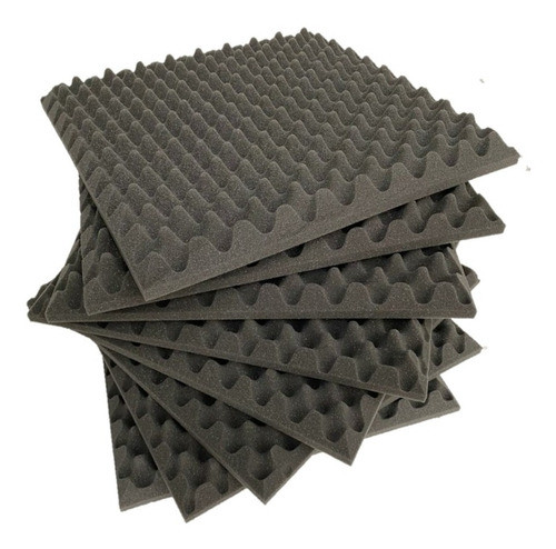 Espuma Acústica 50x50x5cm Ondulada Kit C/ 4 Placas - 1 M² 0