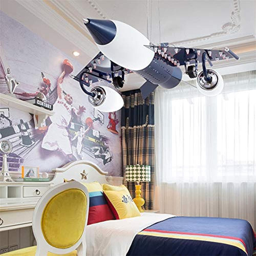 Runnup Habitación Para Niños Forma De Avión Moderno 3 Luces 1
