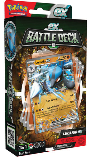 Jogo De Cartas Colecionáveis Pokémon Lucario Ex Battle Deck 0