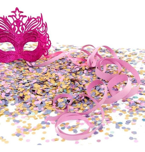 5 Pacotes Confetes Papel Colorido Festa Carnaval - 100g Cada 0