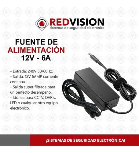 Fuente Switching 12v 6 Amp  - Cctv - Redvision 1