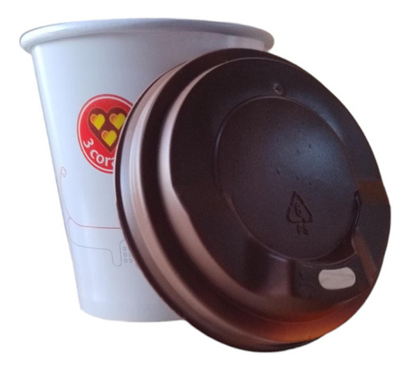 Copinho De Café C/ Tampa Biodegradável 160ml 50und 1