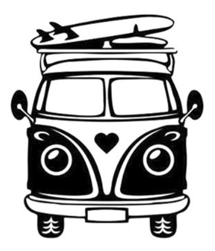 Sticker Calcomanía Adhesivo Surf Kombi Combi Vw 0