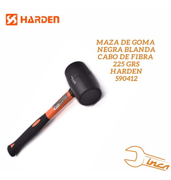 Maza Goma Cabo De Fibra 225 Grs  Profesional Harden 1