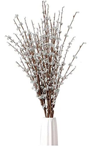 5 Piezas De 29.5  De Tallo Largo De Flores Artificiales Blan 0