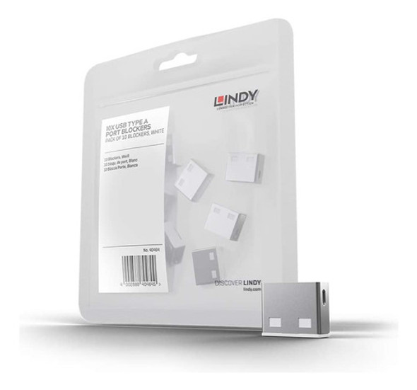 Bloqueador De Puertos Usb Lindy - Paquete De 10 S/llave 0