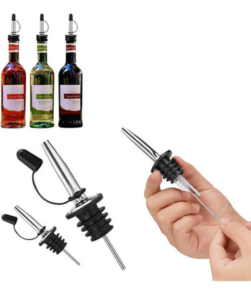 Pico  Vertedor X2  Para Botella  En Acero Inoxidable Y Goma 0