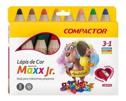 Lapis De Cor Compactor 8 Cores Jumbo Maxx Jr 2145000 26811 0