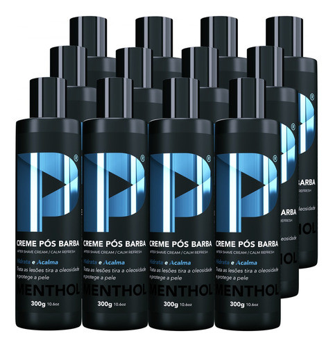 Creme Pós Barba Play Barber 300g Menthol Hidratação Com 12 0