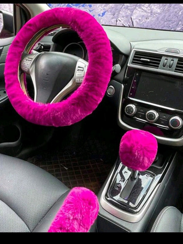 Tres Piezas De Felpa Cubre Volante, Freno Mano, Pal Cambio 1