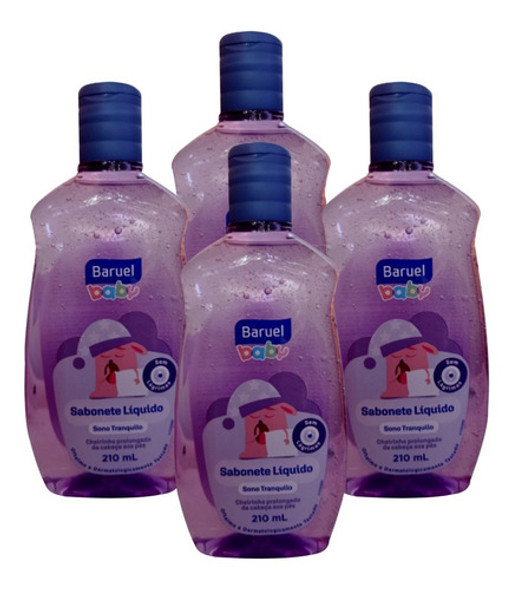 Sabonete Líquido Infantil Baruel Baby Kit C/ 4 De 210ml Cada 1 Sabonete Líquido Infantil Baruel Baby Kit C/ 4 De 210ml Cada 1