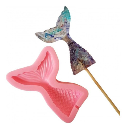 Molde De Silicone Pirulito De Cristal - Cauda Da Sereia 0