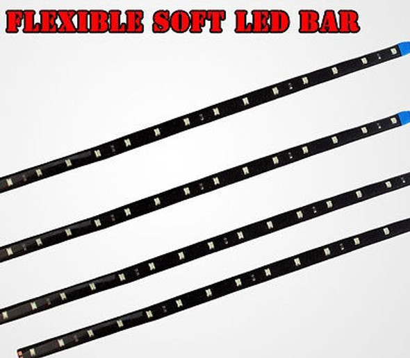 10 X 15 Cm 30 Hielo Azul Coche Moto Flexible Luces De Tira L 1