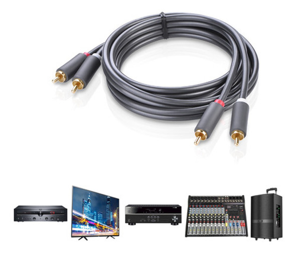 Cable De Audio 2 Rca Macho A 2 Rca Macho 1.5 Metros Ugreen 0