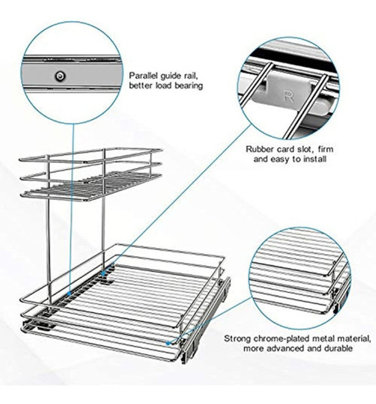 Organizador De Gabinete Extraíble G-ting, Estante De Almacen 1