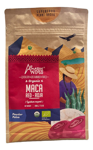 Maca Organica Roja Amazon Andes 200gr 0