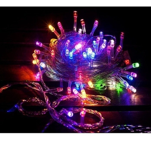 Tira Guirnaldas Led 100 Luces 10 Mts 220v Multicolor Modos 0