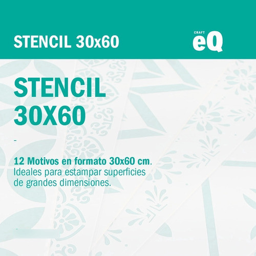 Stencil Eq Arte 30 X 60 - Cuatro Hojas (1303) 1