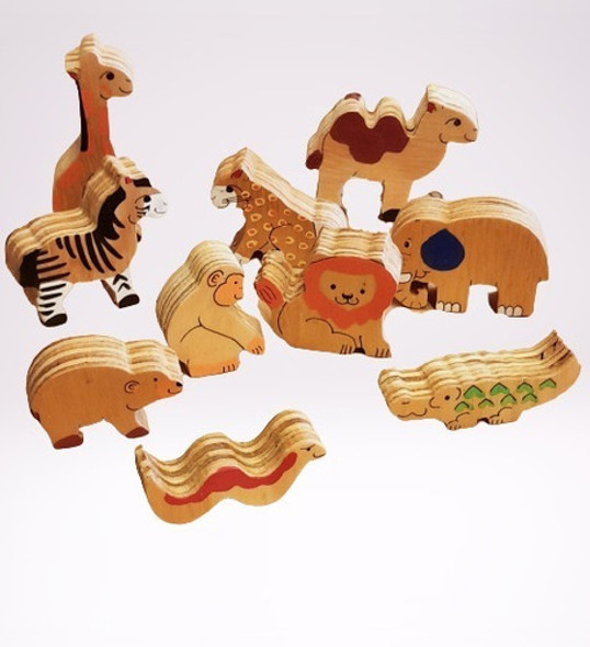 Animalitos Silvestres De Madera 0