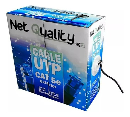 Cable Utp Cat 5e Rollo 100 Mts Exterior Camara Cctv 4 Pares 0