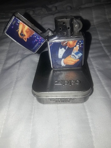 Encendedor Zippo Joe Tux Importado Usa Con Estuche De Metal 1