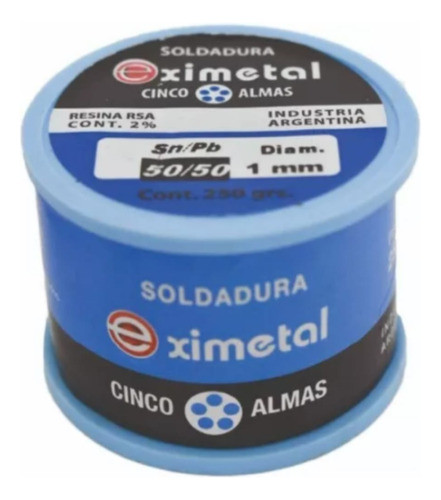 Estaño Eximetal 60/40 250 Grs De 1 Mm Electrónica Soldadura 1