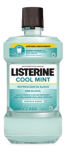 Kit 4 Enxaguantes Bucais Listerine Cool Mint Refres Suave 1l 1