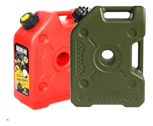 Bidón Nafta Combustible Homologado 8 Litros Extra Chato Pico 0