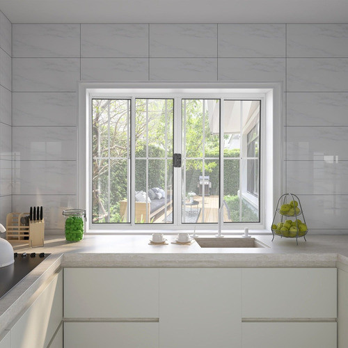 Janela De Alumínio De Correr 100x150cm Com Grade 4 Folhas 1