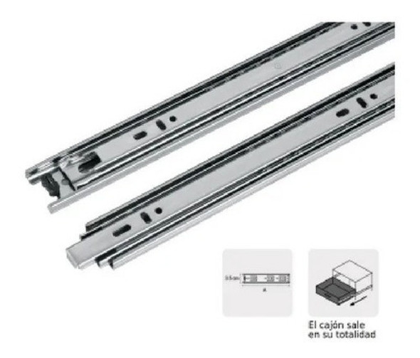 Guia Corredera De Cajon Telescopica 3.5cm X 35cm Hermex K37 1