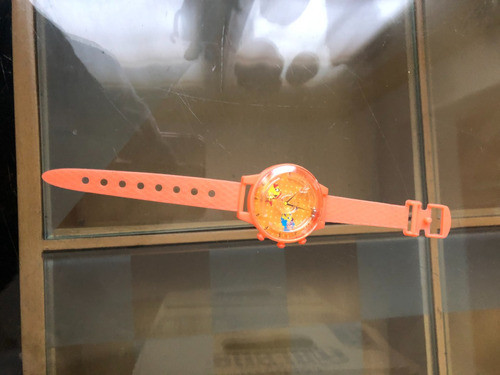 Reloj  Juguete Naranja Con Peces Y Bolitas 19cmx3,5cm 0