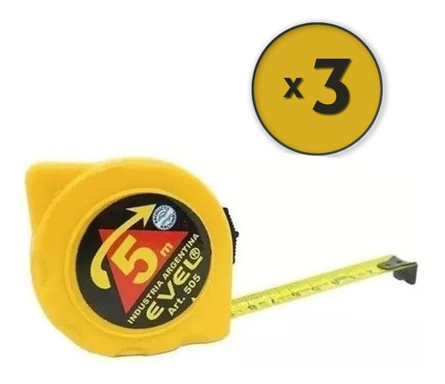 Cinta Metrica Evel 5m Retroblok Profesional Nacional X3 1