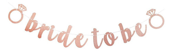 Mxyoo Bride To Be Banner, Rose Gold Pink Bachelorette Party 0