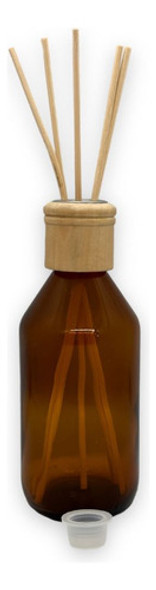 Frasco Difusor Vidrio 200 Cc Tapa Madera Botella Pack X20 0